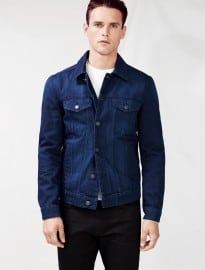 He By Mango Ink Color Denim Jacket