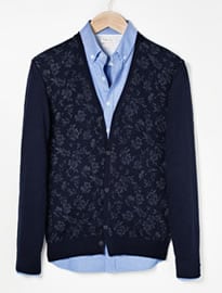 He By Mango Floral Print Cardigan