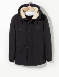 He By Mango Faux-shearling Hood Waterproof Parka