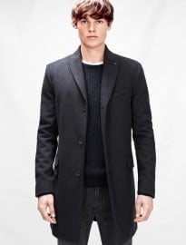 He By Mango Wool-blend Overcoat