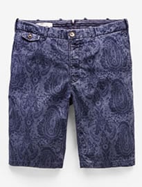 He By Mango Grosgrain Trim Printed Bermuda Shorts