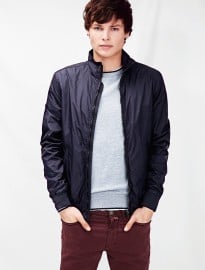 He By Mango Nylon Ribbed Edges Jacket