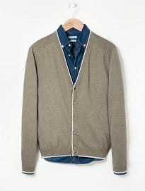 He By Mango Contrast Elbow-patch Cardigan