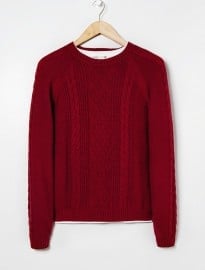 He By Mango Wool-blend Cable-knit Sweater