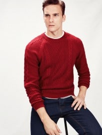 He By Mango Wool-blend Cable-knit Sweater
