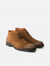 He By Mango Distressed Leather Desert Boots