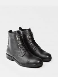 He By Mango Lace-up Leather Boots