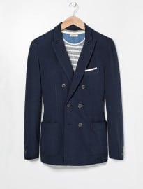 He By Mango Double-breasted Cotton Blazer
