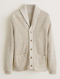 He By Mango Cotton Chunky Knit Cardigan