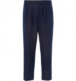 Ann Demeulemeester Wide-leg Two-tone Twill Trousers