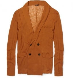 Ann Demeulemeester Slim-fit Lightweight Cotton And Linen-blend Cardigan