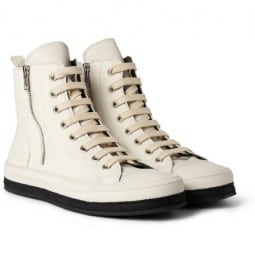 Ann Demeulemeester Leather High Top Sneakers