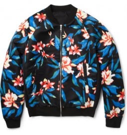 Balenciaga Printed Satin Bomber Jacket