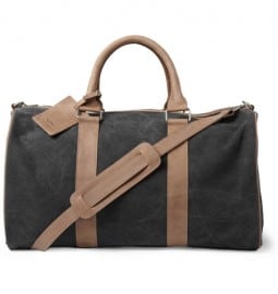 A.p.c. Leather And Canvas Holdall