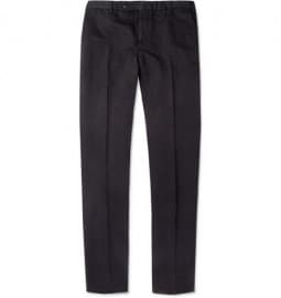 Slowear Slim-fit Cotton And Linen-blend Trousers