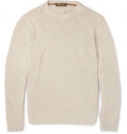 Loro Piana Linen-knit Crew Neck Sweater