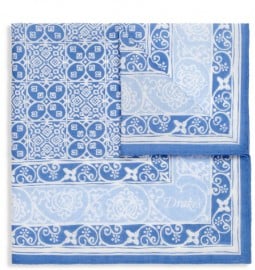 Drakes Printed Cotton Pocket Square147412