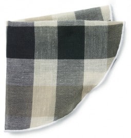 Alexander Olch Check Woven-cotton Pocket Round