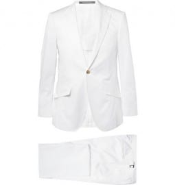 Richard James White Cotton-twill Suit