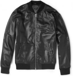 Ps By Paul Smith Leather Bomber Jacket