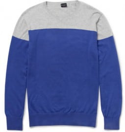 Ps By Paul Smith Two-tone Cotton Sweater