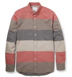 Saturdays Surf Nyc Crosby Slim-fit Striped Cotton-poplin Shirt
