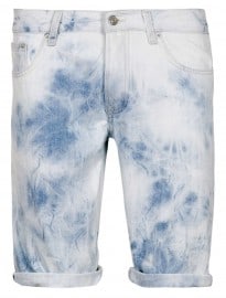 Topman Blue Denim Tie Dye Shorts