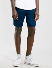 Topman Navy Longer Length Chino Shorts