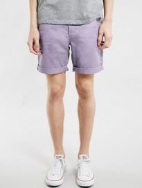 Topman Washed Lilac Chino Shorts