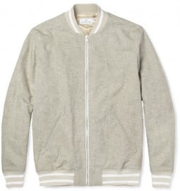 Hentsch Man Cotton And Linen-blend Bomber Jacket