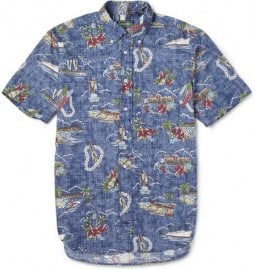 Gitman Vintage Hawaiian-print Short-sleeved Cotton Shirt