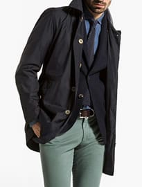 Navy Reversible Raincoat