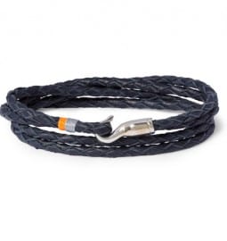 Miansai Woven-leather And Metal Hook Bracelet