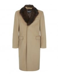Harrods Of London Mink Collar Coat