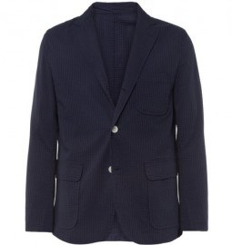 Beams Plus Unstructured Cotton-blend Seersucker Blazer