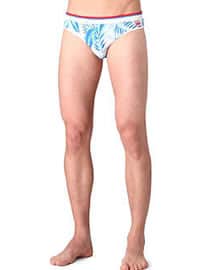 Diesel Leaf-print Swimming Trunks