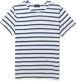 A.p.c. Striped Cotton-jersey T-shirt