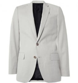 J.crew Grey Ludlow Striped Cotton Suit Jacket