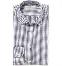 Etro Slim-fit Gingham Check Cotton Shirt