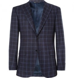 Canali Capri Plaid Wool And Cashmere-blend Blazer