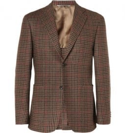 Canali Kei Unstructured Check Wool Blazer