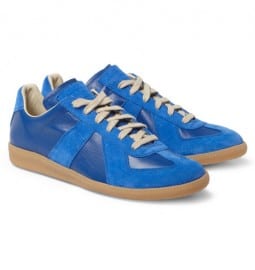 Maison Martin Margiela Suede And Leather-panelled Sneakers