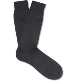 Pantherella Ribbed Sea Island Cotton-blend Socks