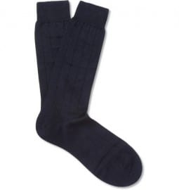 Pantherella Ribbed Sea Island Cotton-blend Socks