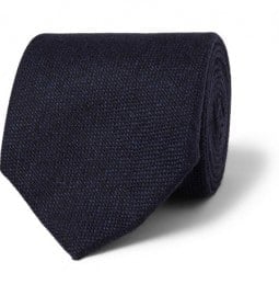 Emma Willis Two-tone Woven-cashmere Tie