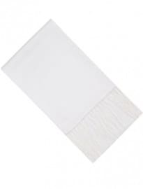 White Silk Evening Scarf