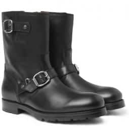 Jimmy Choo Stanford Leather Biker Boots