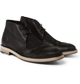 Acne Pedro Distressed-suede And Leather Desert Boots