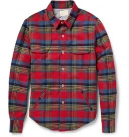 Band Of Outsiders Padded Cotton-flannel Shirt Jacket