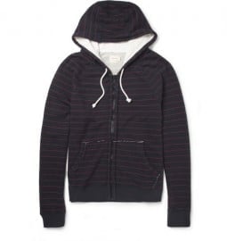 Band Of Outsiders Striped Loopback Cotton-jersey Hoodie